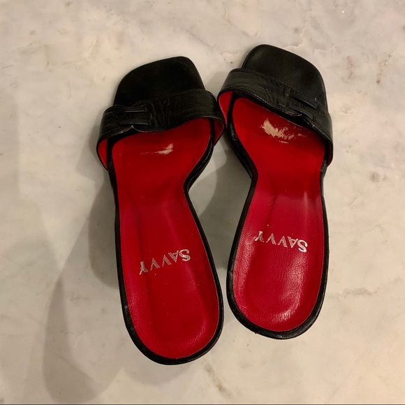 Sexy black and red 4" high heels - Picture 6 of 8